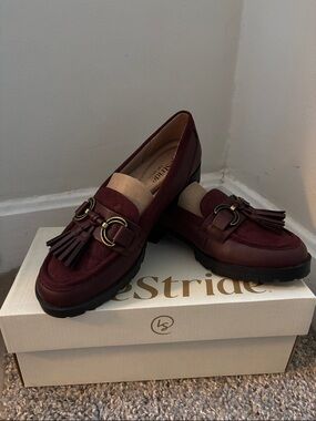 Life Stride Women’s Burgundy Tassel Detail Loafers